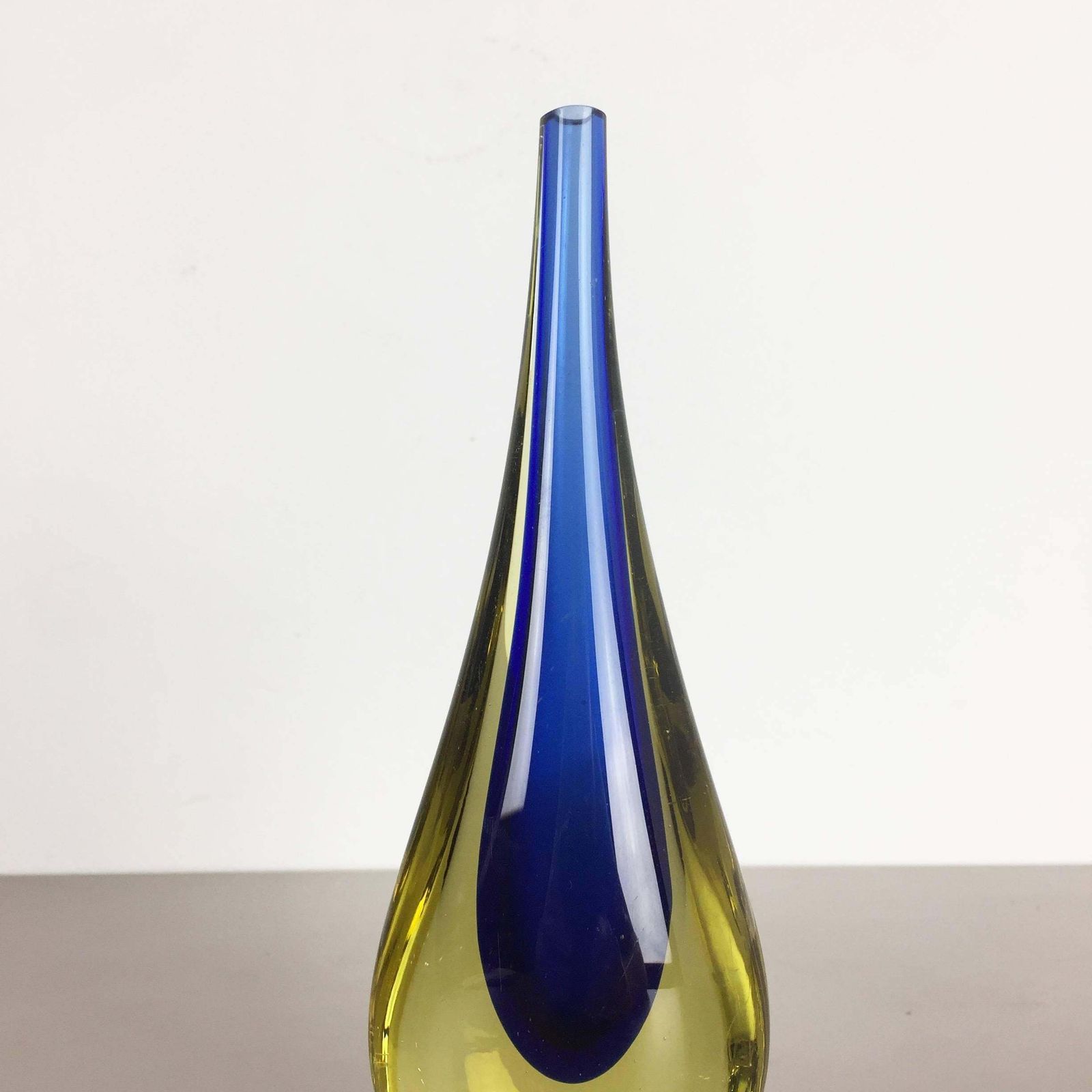 Small 1960s Murano Glass Sommerso Single Stem Vase By Flavio Poli, Italy photo 692.0