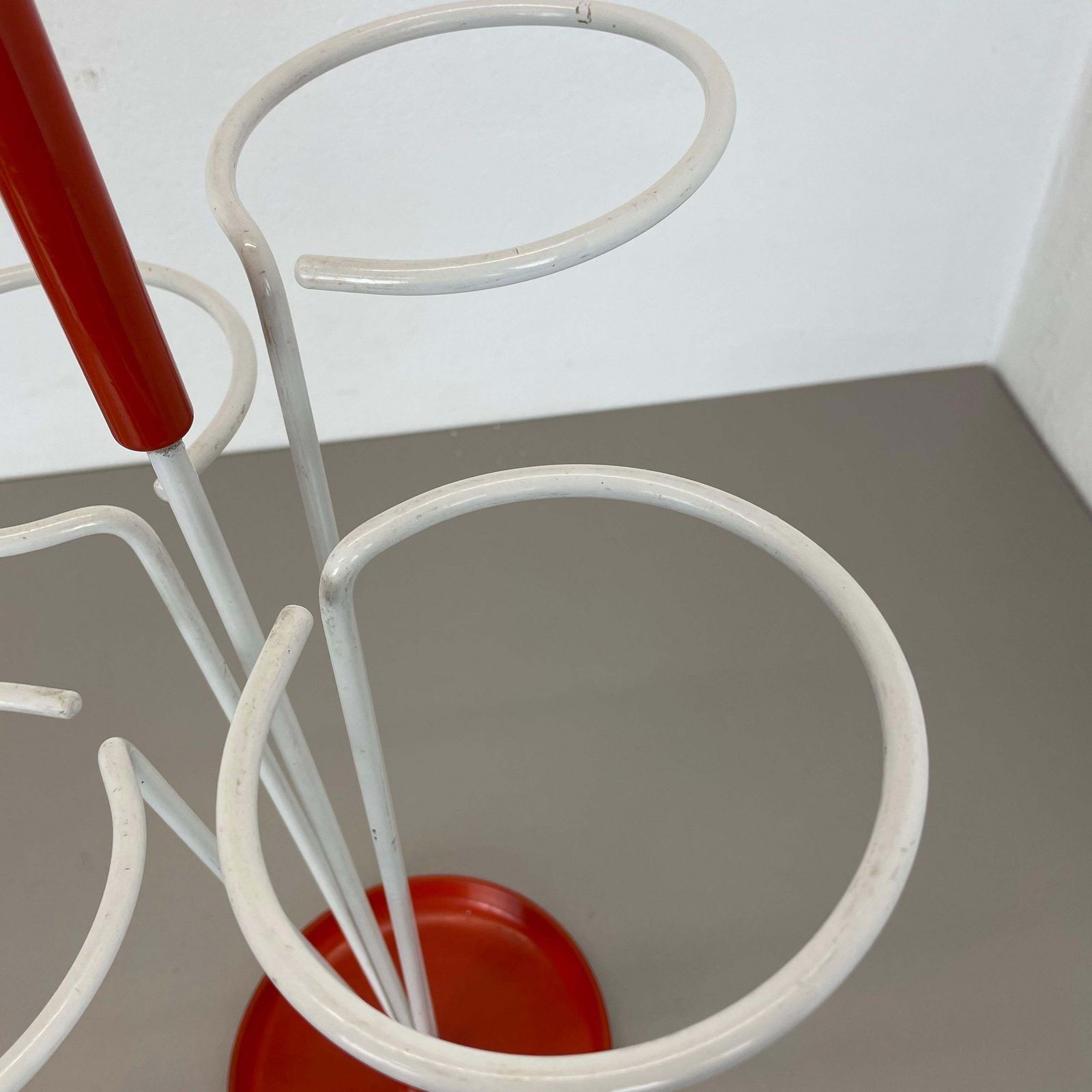 photo for sale Original Minimalist Matégot Style Metal Pop Art Umbrella Stand, Germany, 1960s