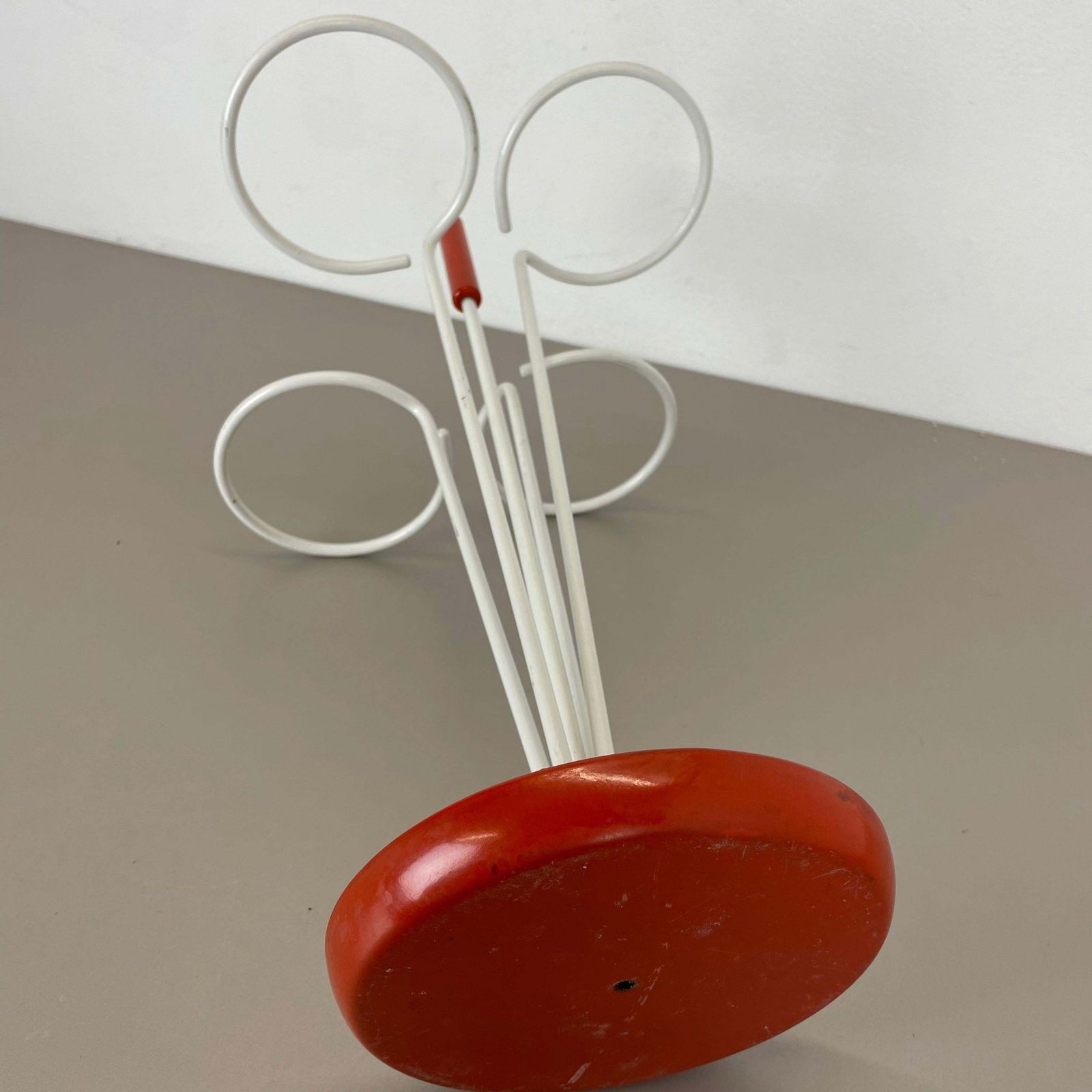 photo vinterior Original Minimalist Matégot Style Metal Pop Art Umbrella Stand, Germany, 1960s