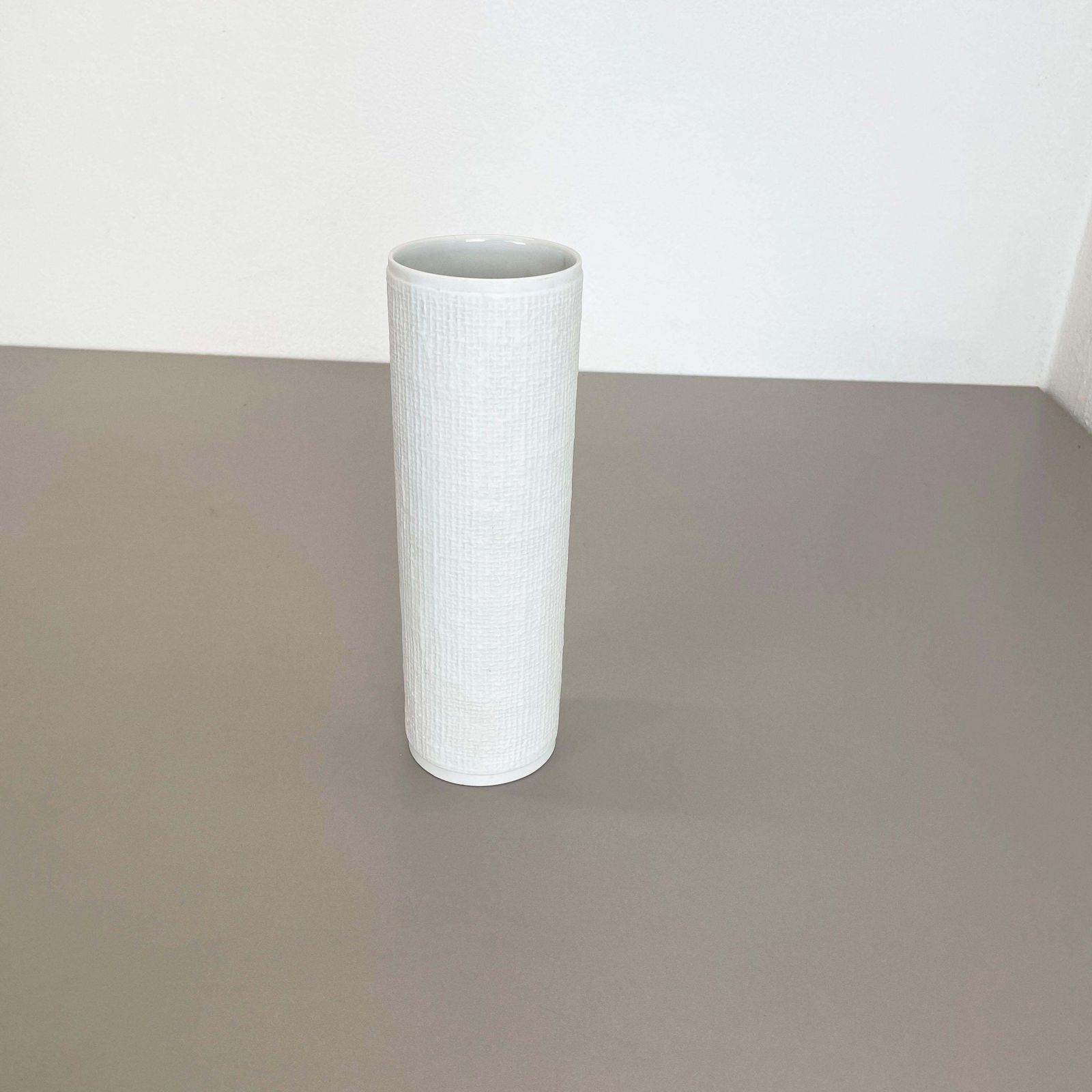 1970s Op Art Vase Porcelain Vase By Heinrich Fuchs For Hutschenreuther, Germany photo for sale