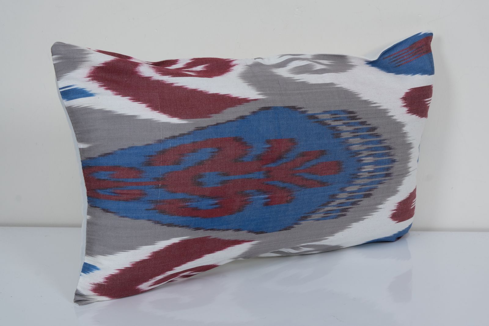 Uzbek Ikat Fabric Designer Ikat Pillow Silkway Ikats Living Room Pillow Decorative, Lumbar Ikat Cushion Cover 30x55 Cm photo furniture