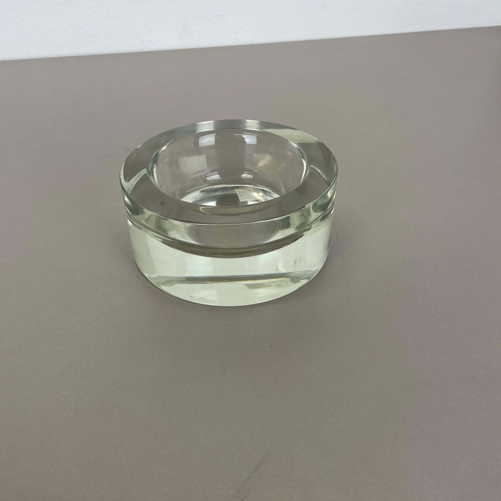 New Old Stock 2,6kg Lucid Bowl Murano Glass Seguso Vetri D'arte, Italy, 1970 No1 photo for sale