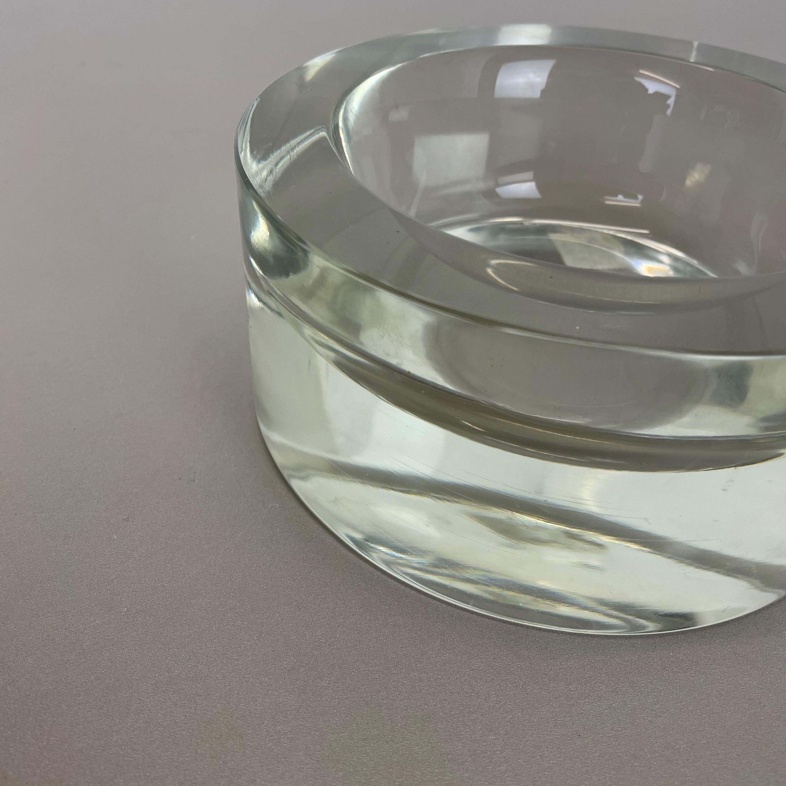 New Old Stock 2,6kg Lucid Bowl Murano Glass Seguso Vetri D'arte, Italy, 1970 No1 photo Home Decor