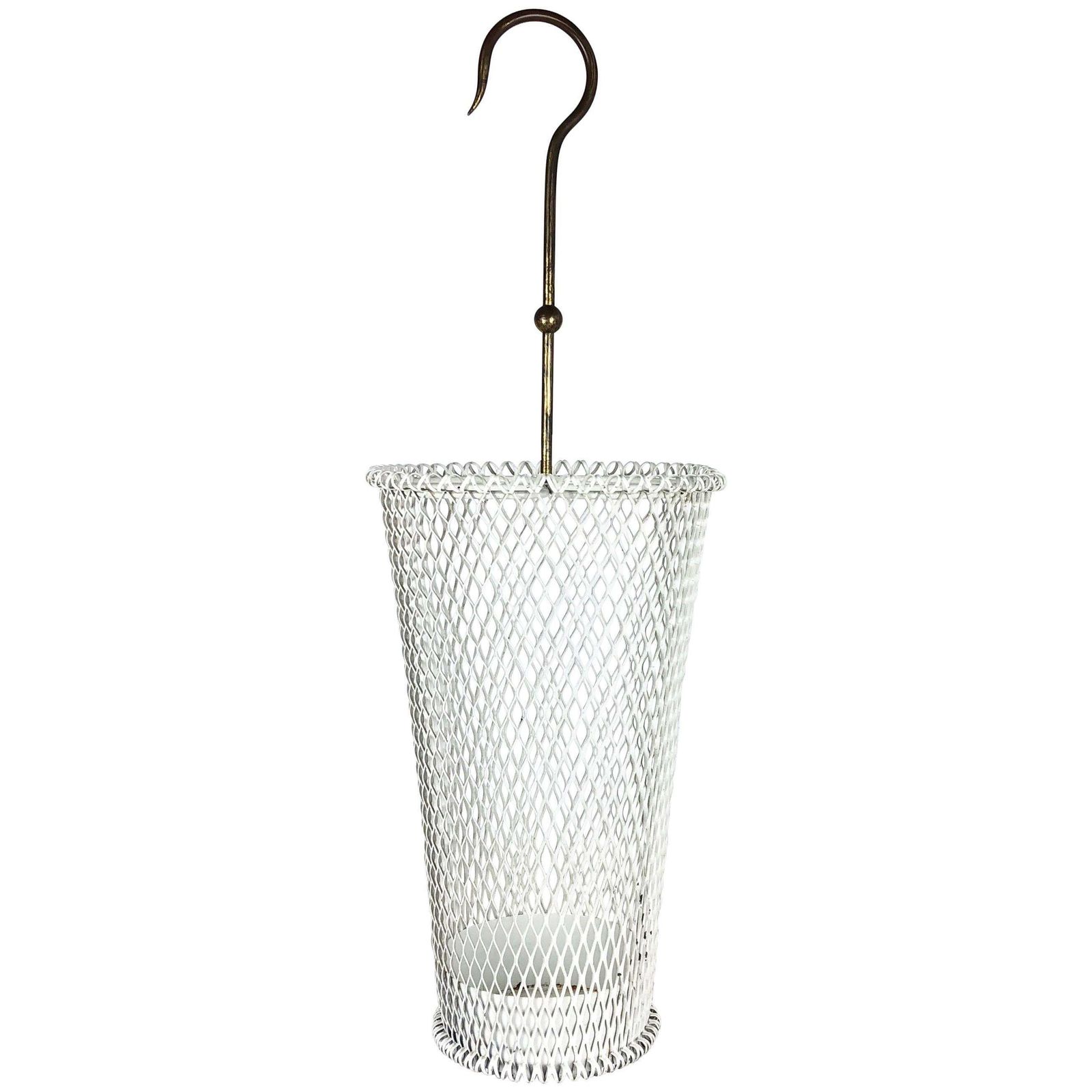 Original Matégot Style Metal Umbrella Stand, Mid Century Modern, France, 1960s photo furniture