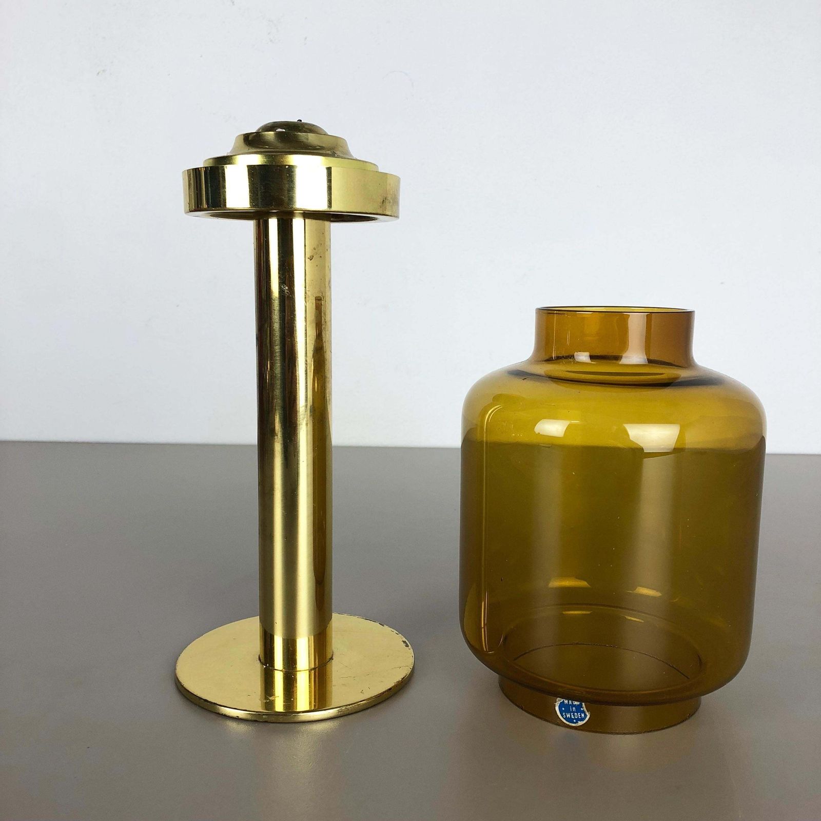 photo furniture 1960s Brass And Glass "Claudia" Candleholder Made By Hans Agne Jakobsson, Sweden