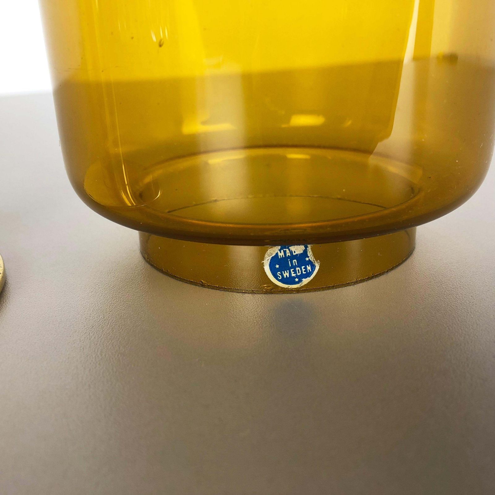 photo for sale 1960s Brass And Glass "Claudia" Candleholder Made By Hans Agne Jakobsson, Sweden