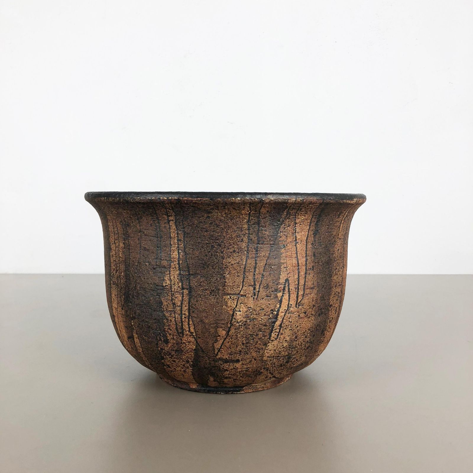 Extra Large Planter Pot Ceramic Studio Pottery Vase By Gerhard Liebenthron, 1986 photo for sale