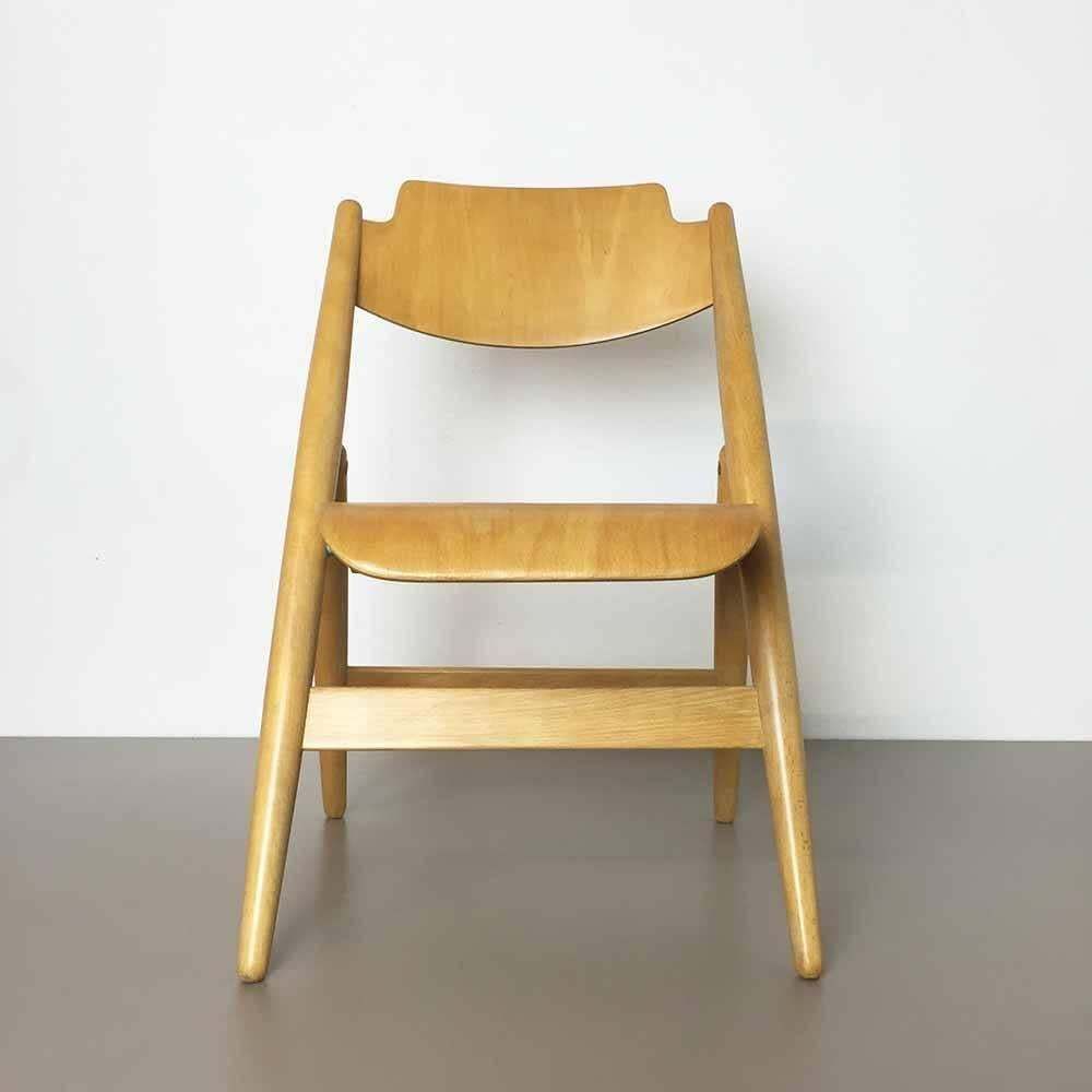 Wooden Se18 Children's Chair By Egon Eiermann For Wilde & Spieth, Germany 1950s photo for sale