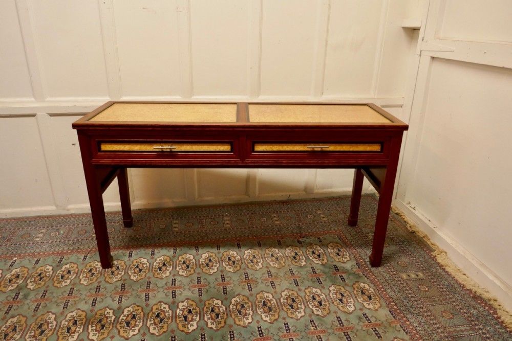 Art Deco Style Walnut And Maple Reception Desk photo furniture