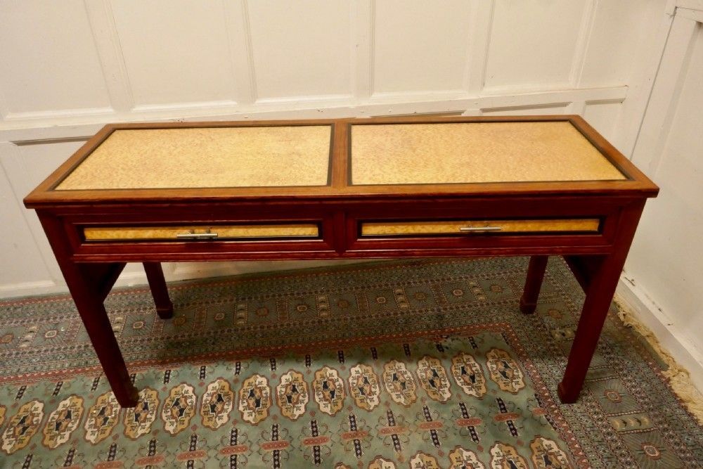 Art Deco Style Walnut And Maple Reception Desk photo for sale