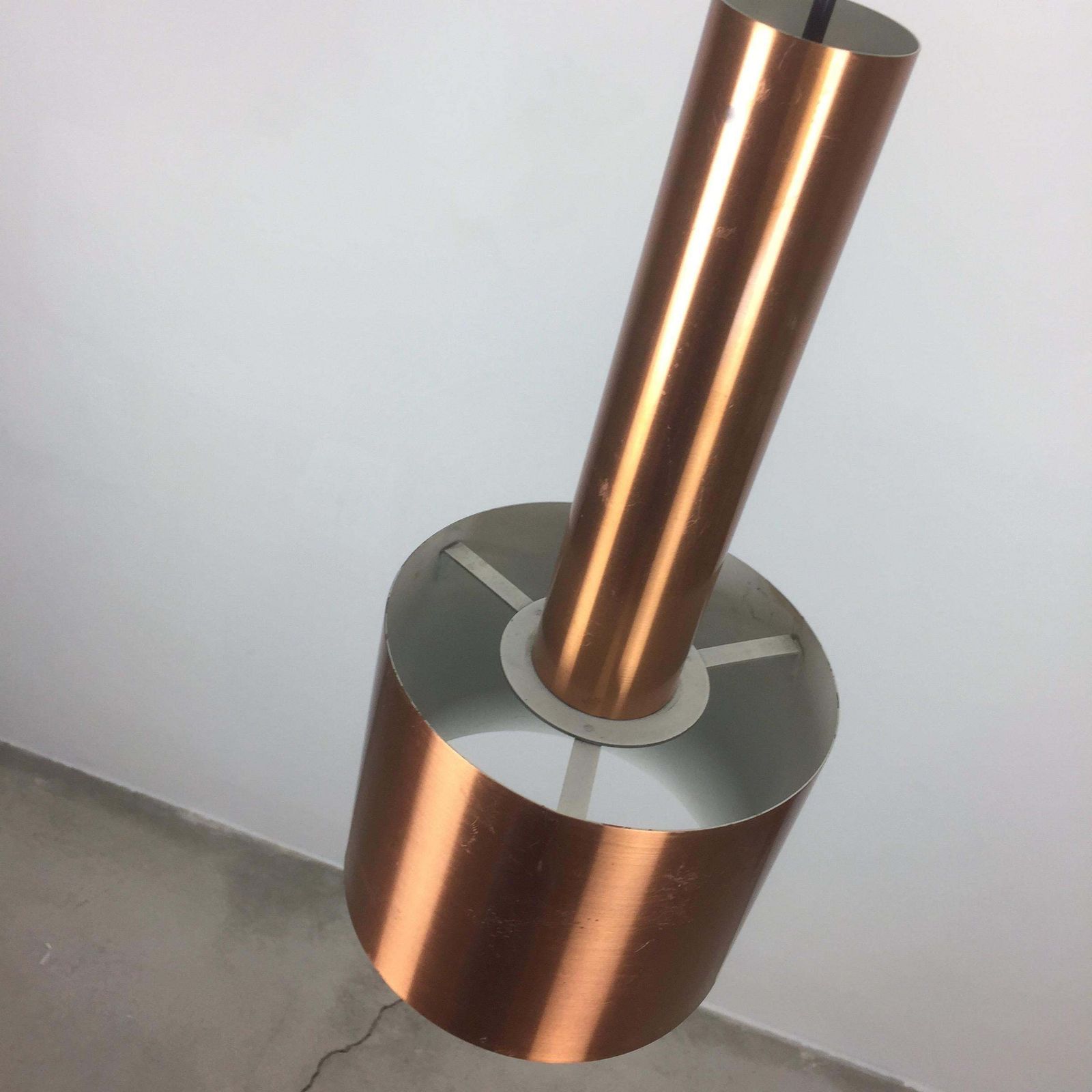 Set Of 2 "Club" Hanging Light Copper Jo Hammerborg Fog & Mørup, Denmark, 1963 photo vinterior