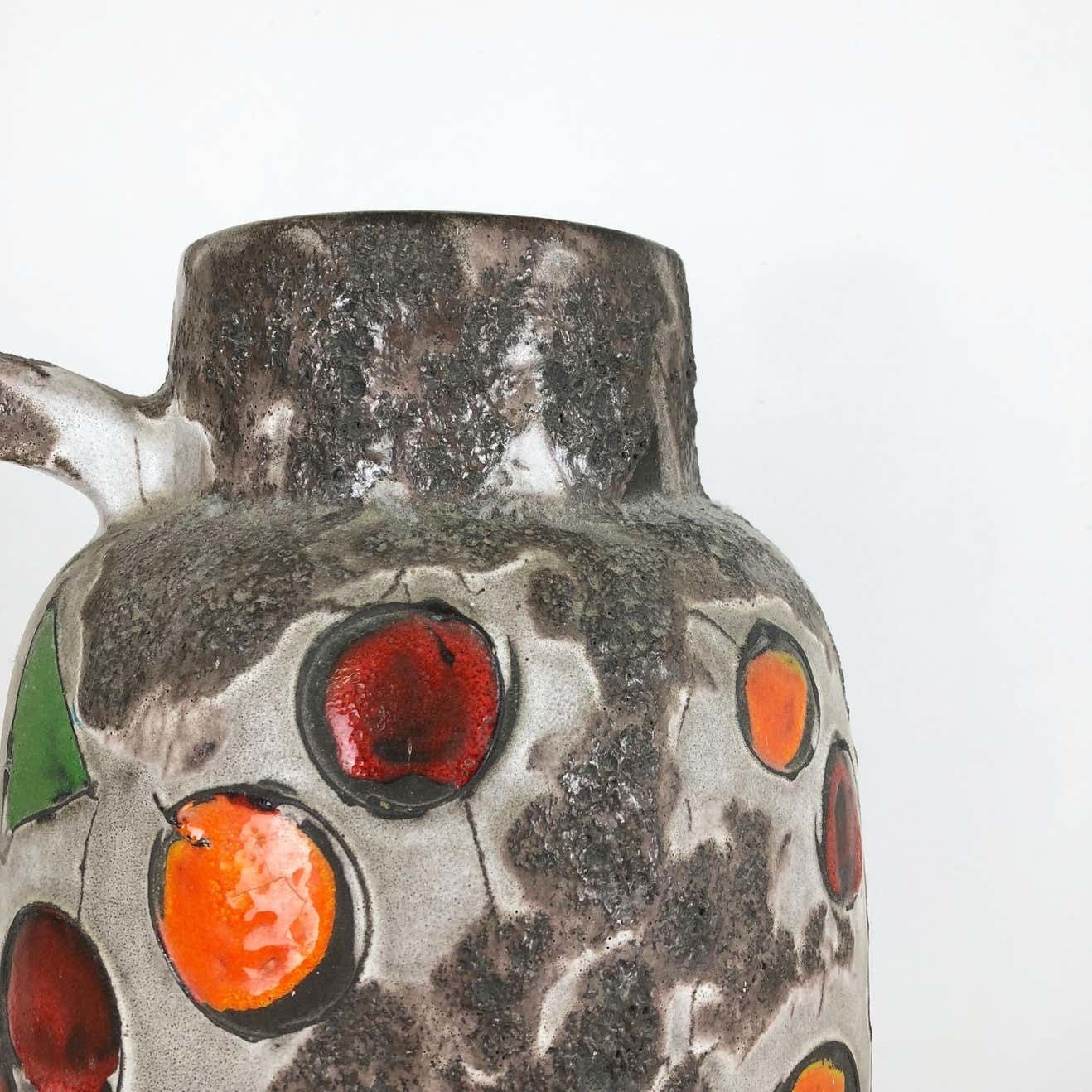 Large Pottery Fat Lava Multi Color 420 54 Vase Made By Scheurich, 1970s photo vintage