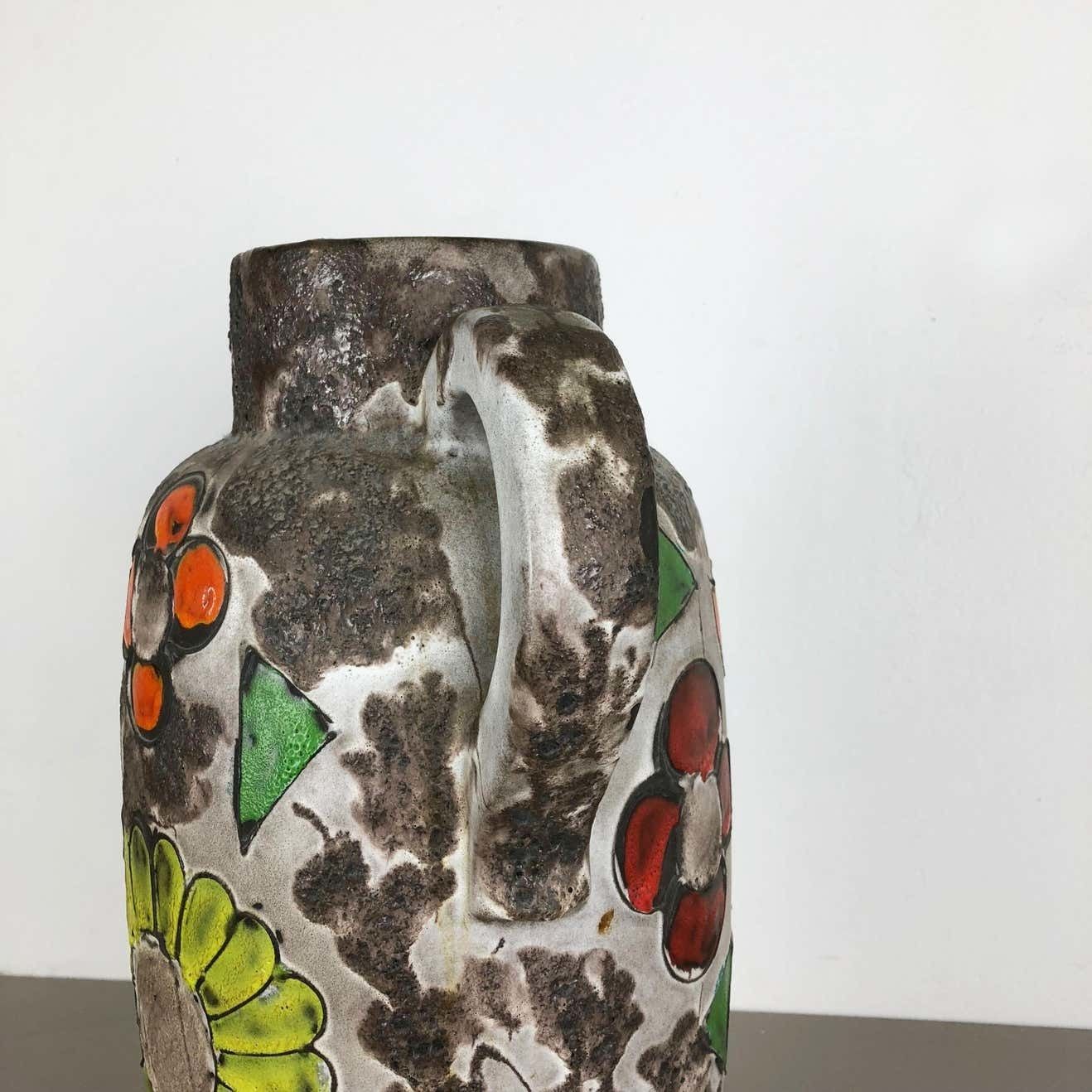 photo buy Large Pottery Fat Lava Multi Color 420 54 Vase Made By Scheurich, 1970s