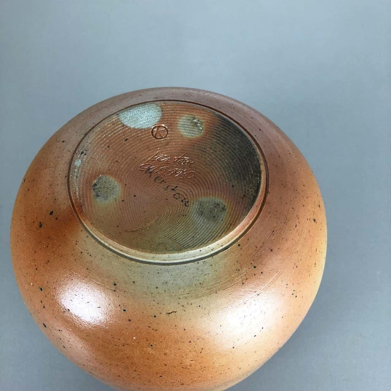 961.0 Abstract Ceramic Studio Pottery Vase Object Horst Kerstan, Kandern Germany 1980s photo