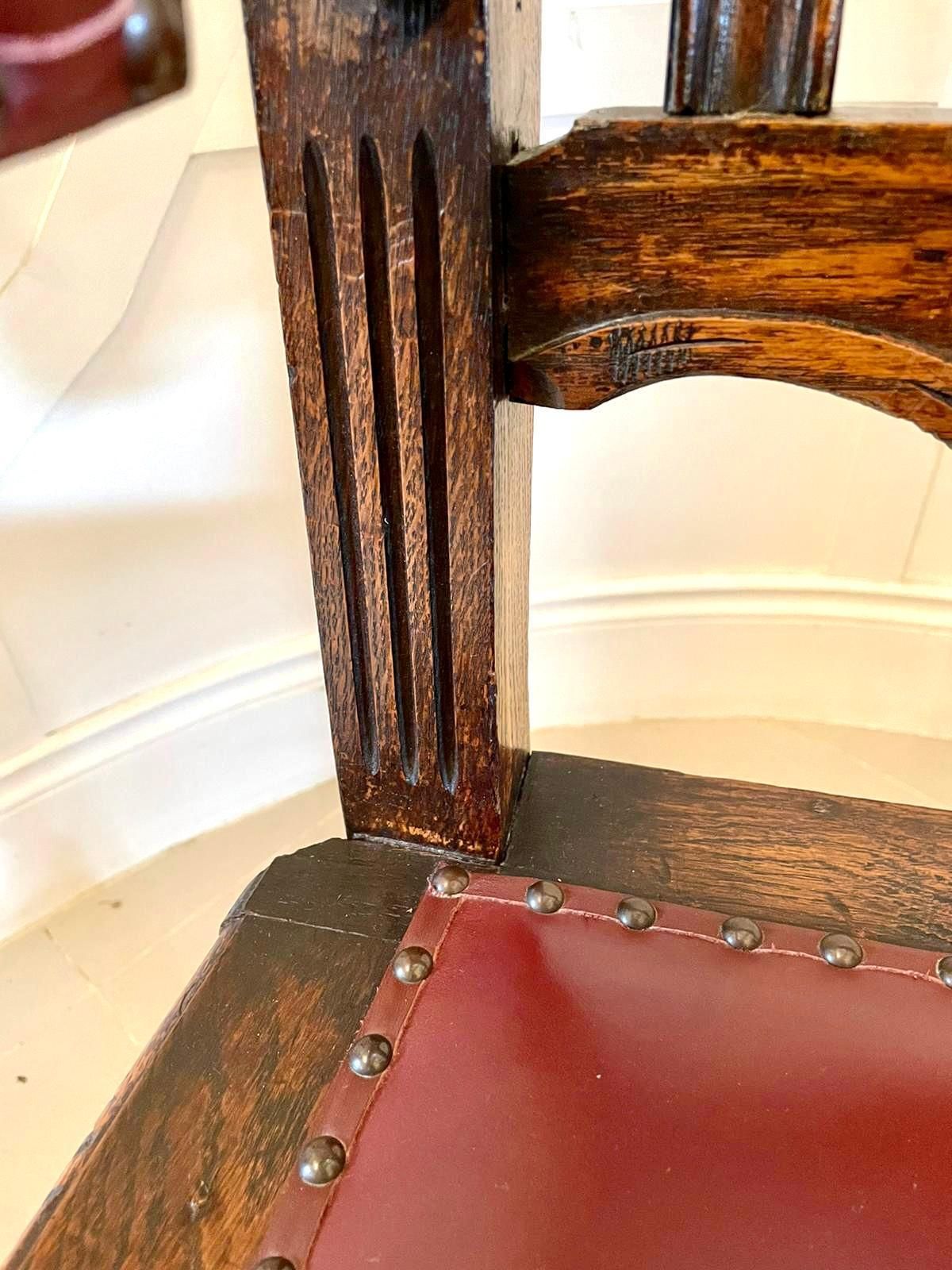 Large Antique Victorian Quality Carved Oak Armchair photo Furniture