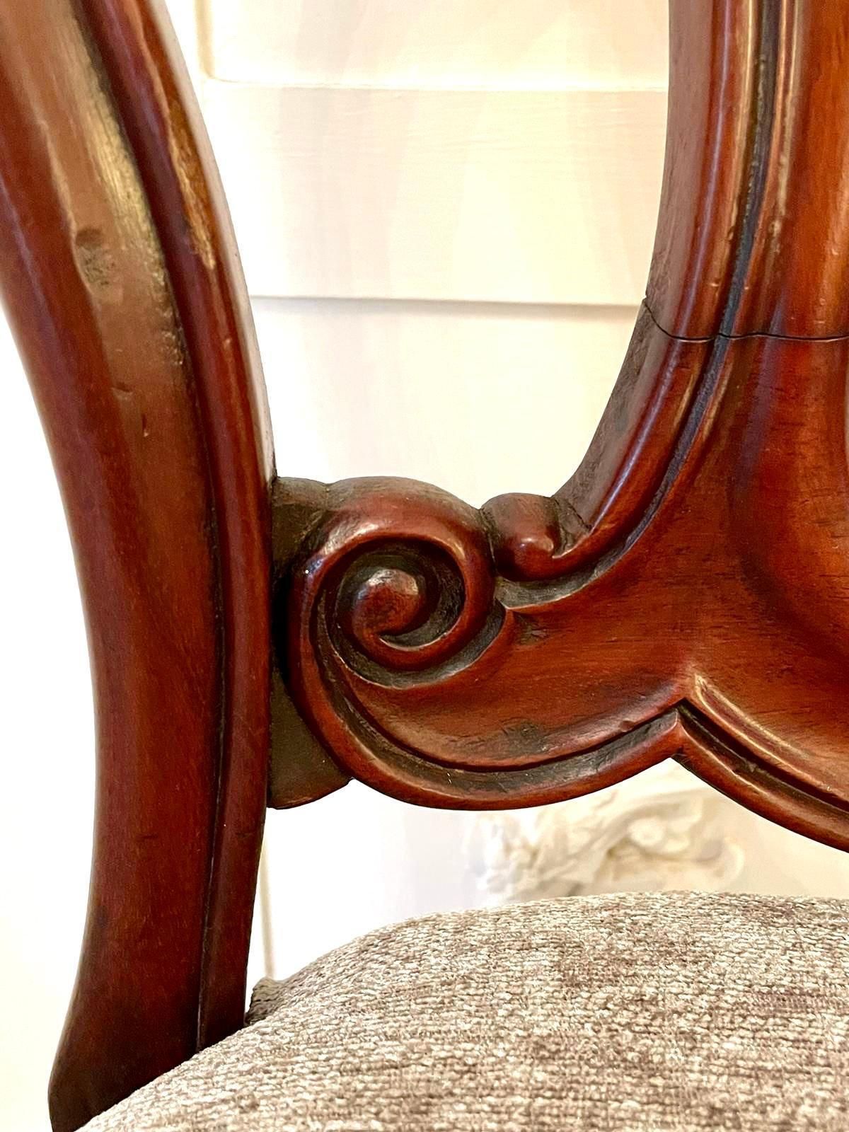 Antique Set Of Six Victorian Mahogany Dining Chairs photo vinterior