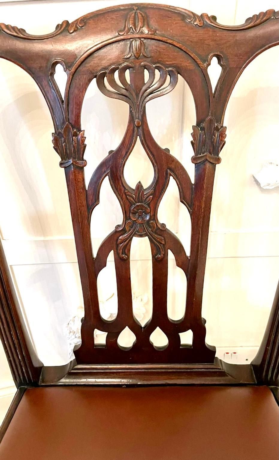 Quality Antique Victorian Carved Mahogany Desk Chair photo vinterior