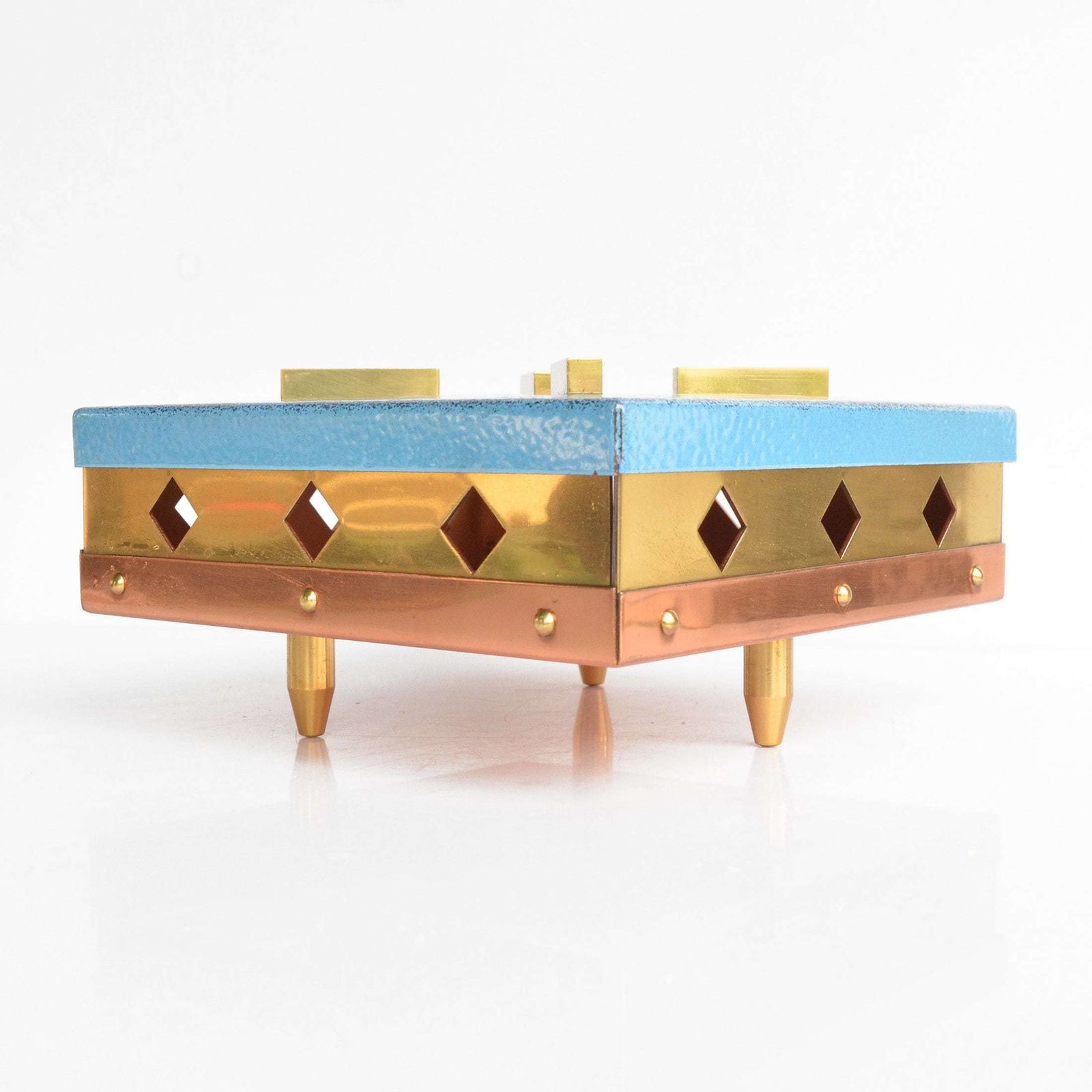 Brass Enamel Heater, Germany, 1960s photo Home Decor