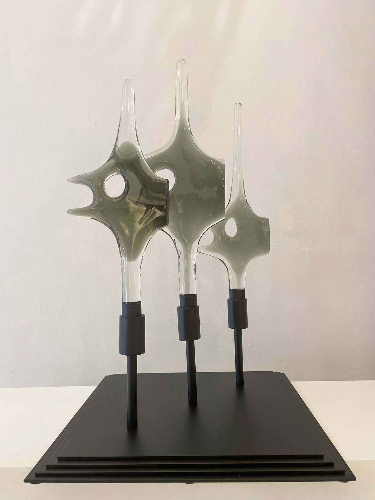 School Of Fish Glass Sculpture Attributed To Livio Seguso, 1970s photo vintage