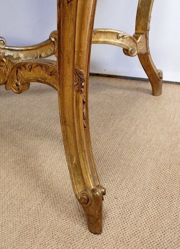 photo buy Marble And Gilded Wood Center Table, Regency Style, 2nd Part Of The 19th Century