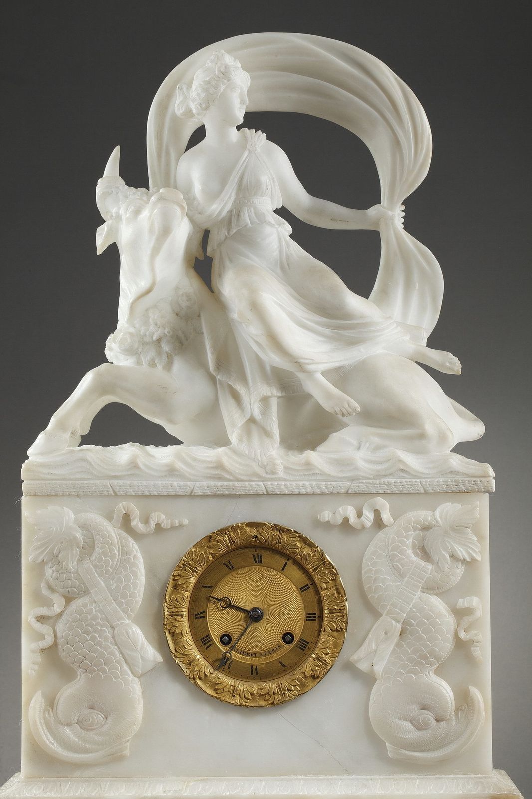 Alabaster Clock The Abduction Of Europa photo 5059.0