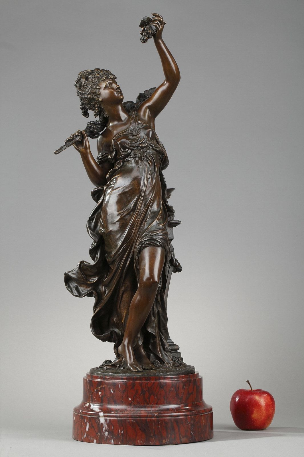 Bronze Sculpture, "Allegory Of The Vine", Signed Hippolyte Moreau (1832 1927) photo furniture