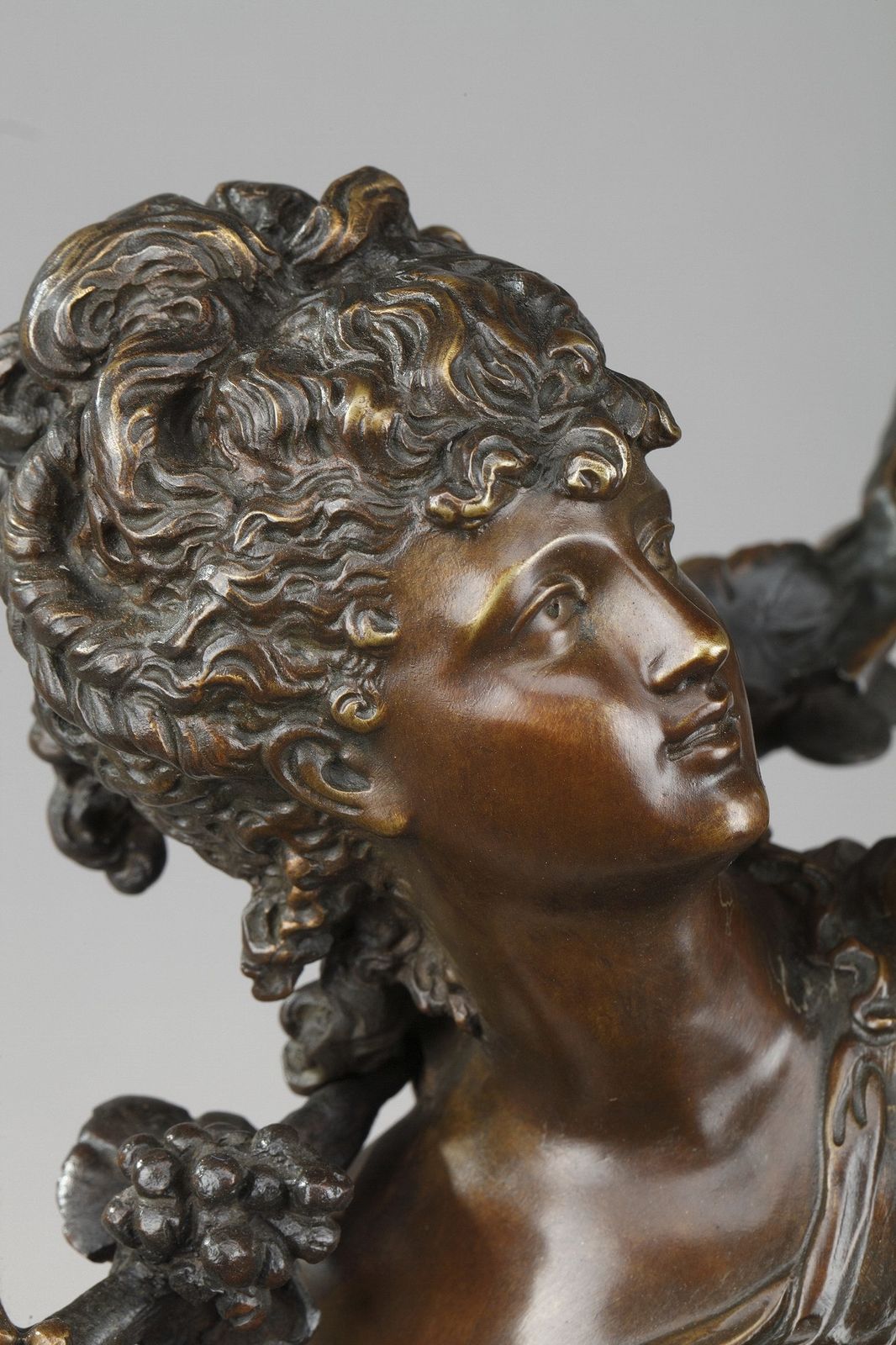 Art Bronze Sculpture, "Allegory Of The Vine", Signed Hippolyte Moreau (1832 1927) photo
