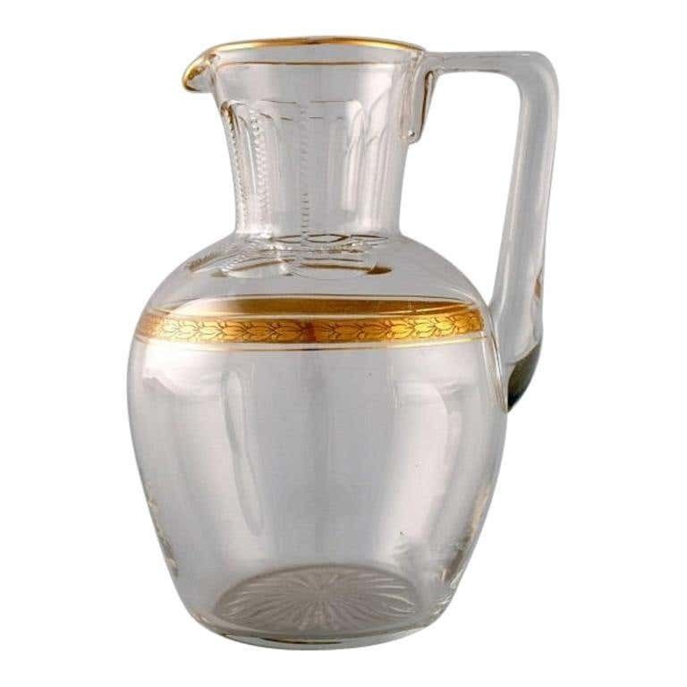 Baccarat, France, Art Deco Jug In Crystal Glass