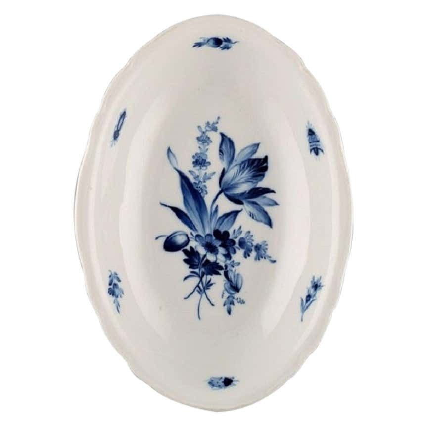 Antique Meissen Porcelain Bowl With Hand Painted Flowers And Insects