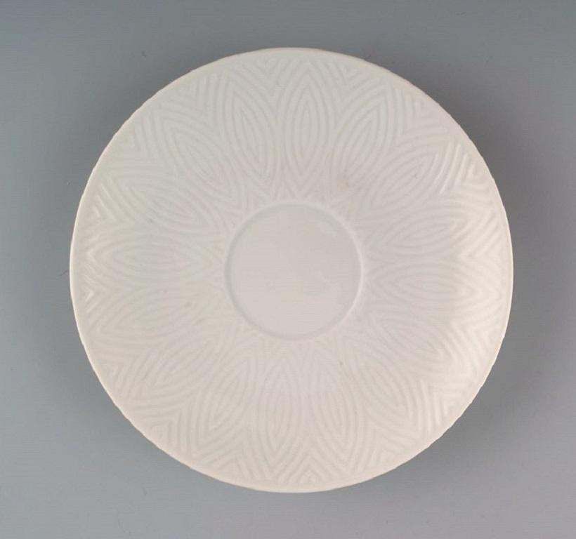 Royal Copenhagen Salto Service White Six Bouillon Cups With Saucers 1960s photo furniture