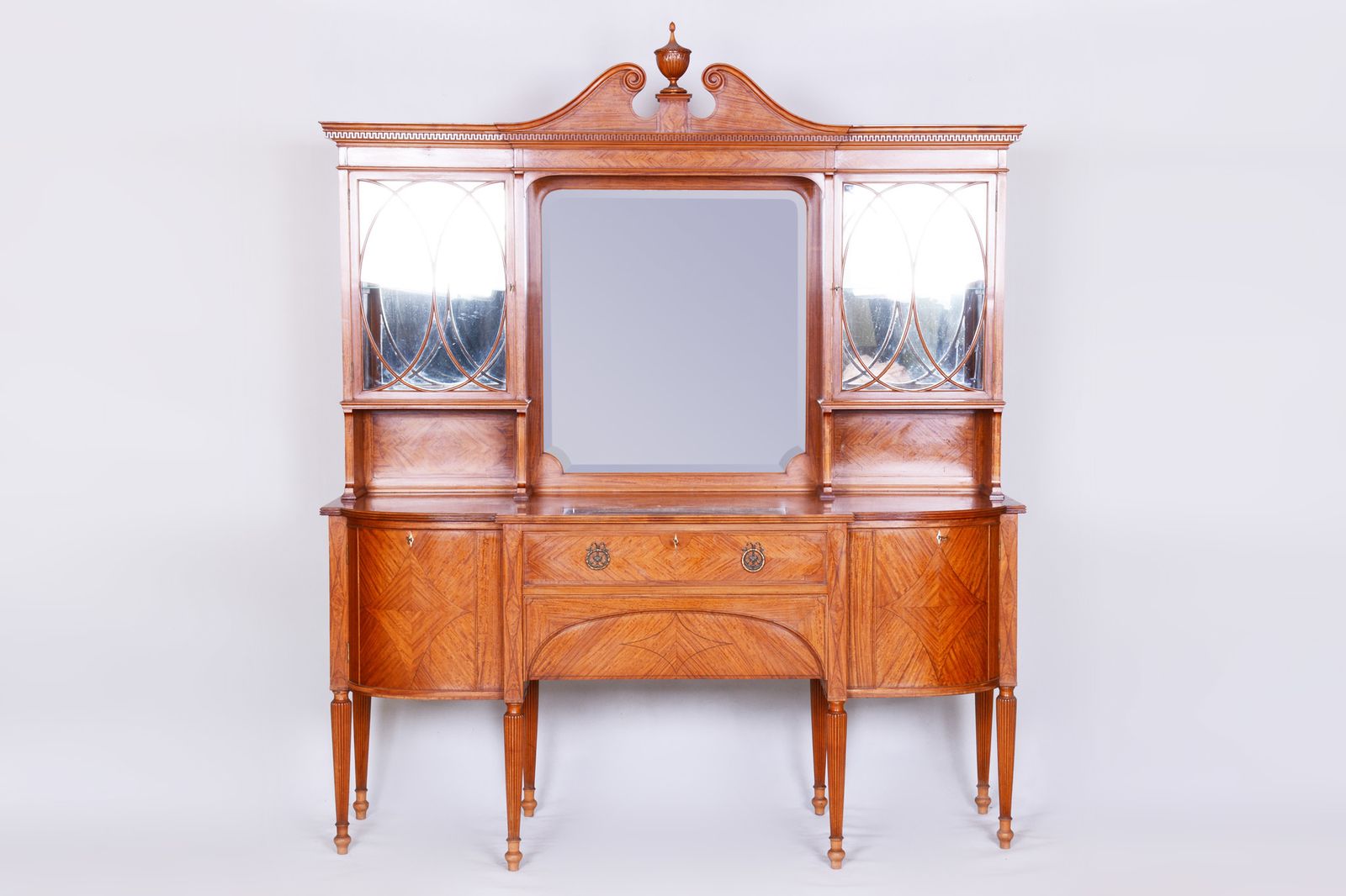 photo vinterior 19th Century Original British Dining Room Set With 12 Chairs, Satin Wood