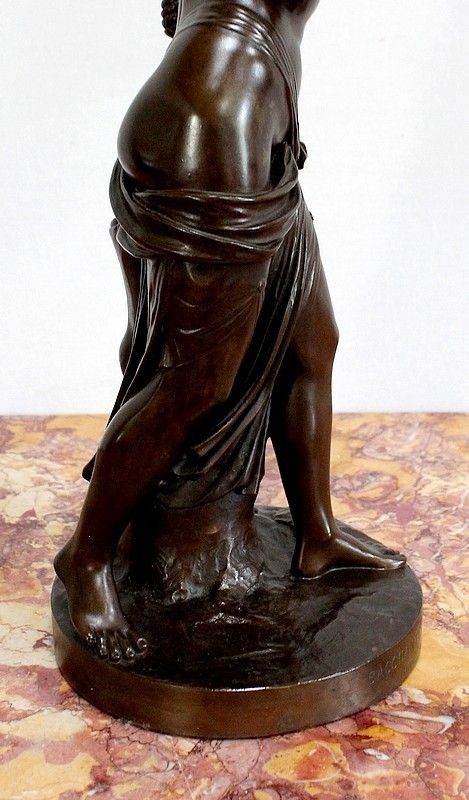 photo buy Bronze "Bacchante And Small Fauns" After Jj Foucou, 19th Century