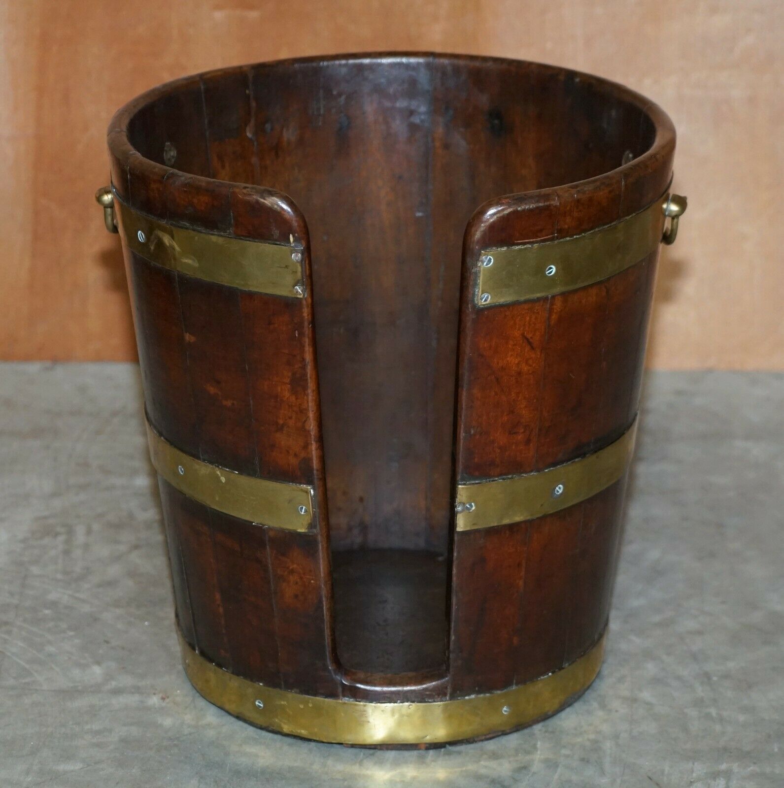 Large Pair Of George III 1760 Plate Or Peat Military Buckets Georgian photo for sale