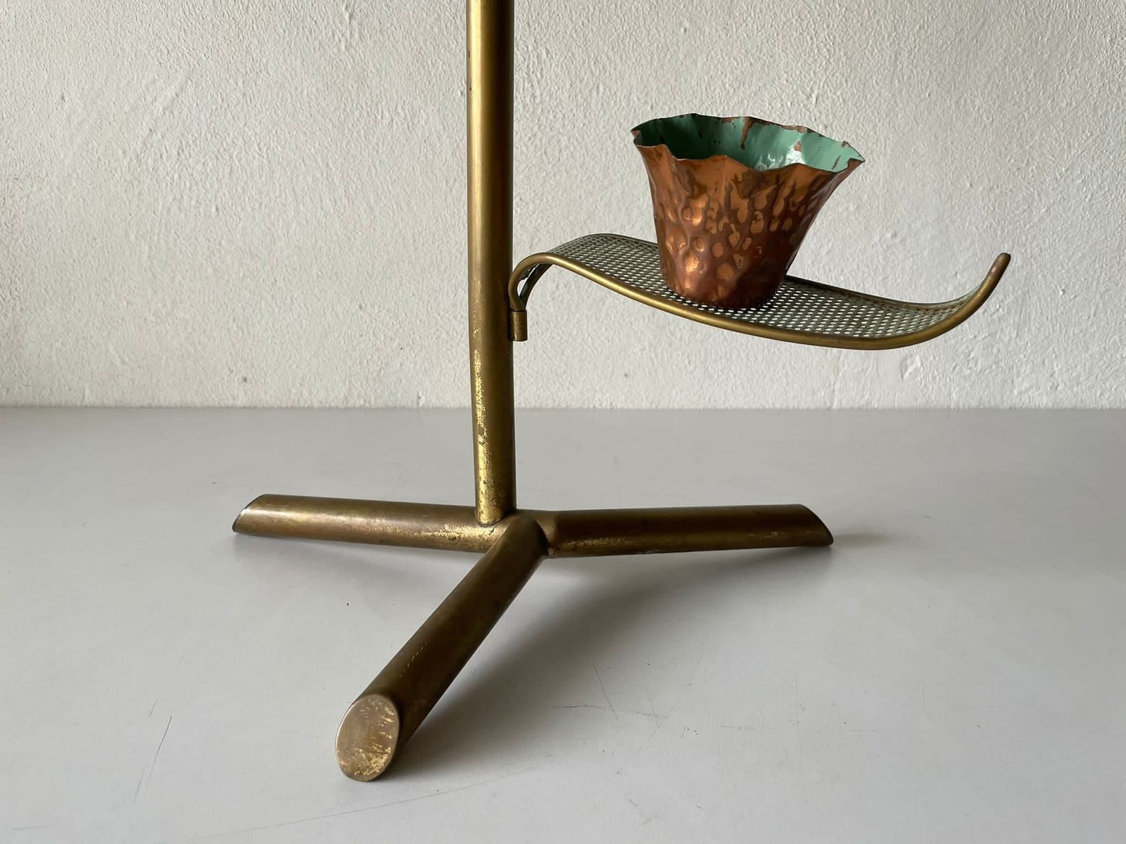 Unique Flower And Leafs Shaped Tall Italian Candle Holder, 1950s, Italy photo Home Decor