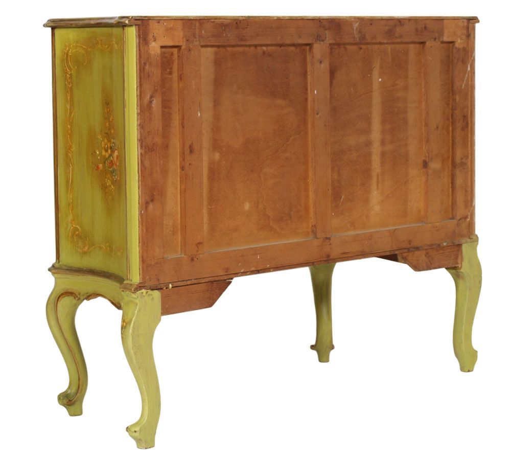 1910s, Venetian Baroque Commode, Chest Of Drawers, Hand Painted, Edges Gold Leaf photo 7812.0