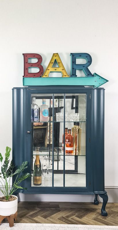 Cocktail Cabinet, 1950s, Glass photo vinterior