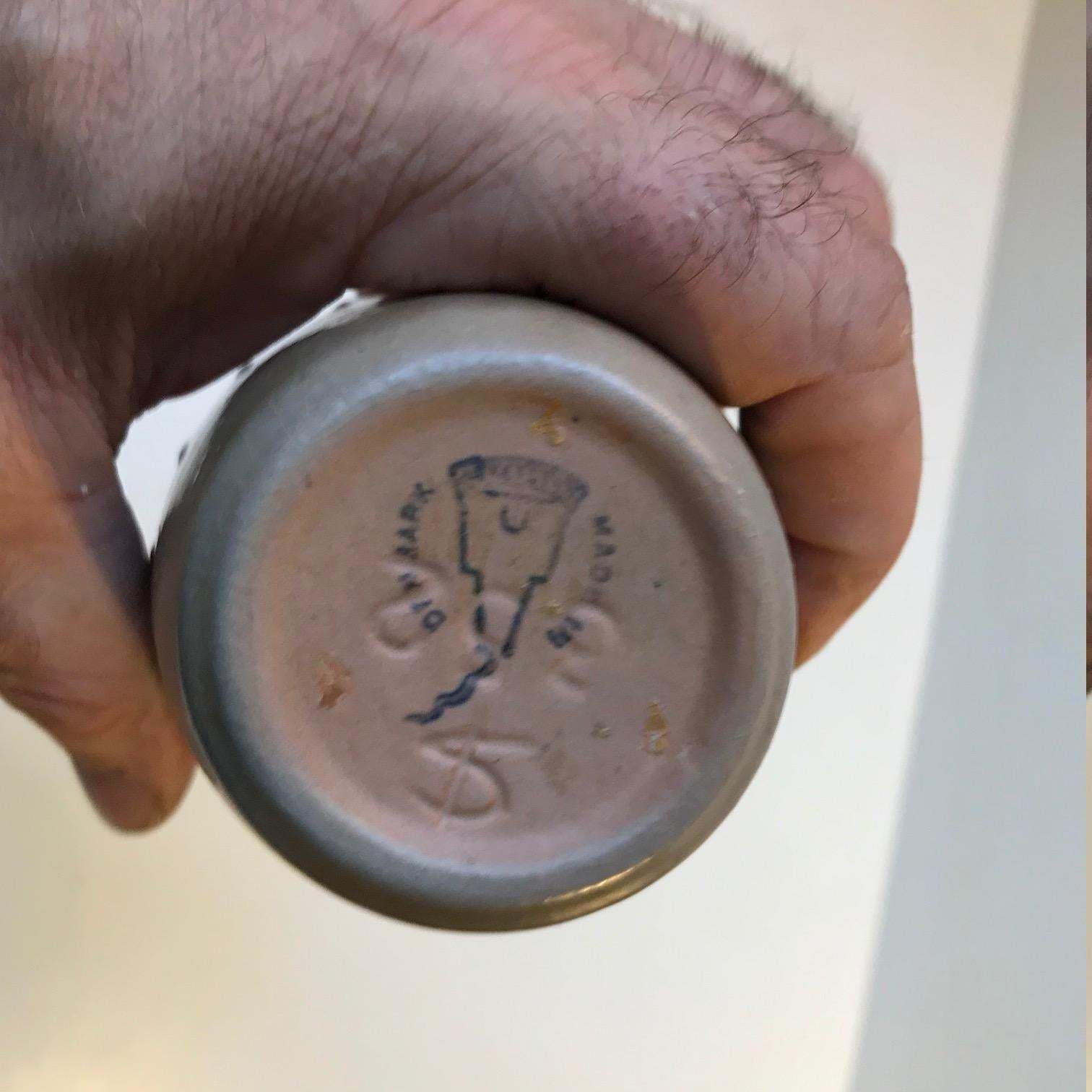 Scandinavian Pottery Vase With Camou Glaze By Günther Praschak For Knabstrup photo vinterior