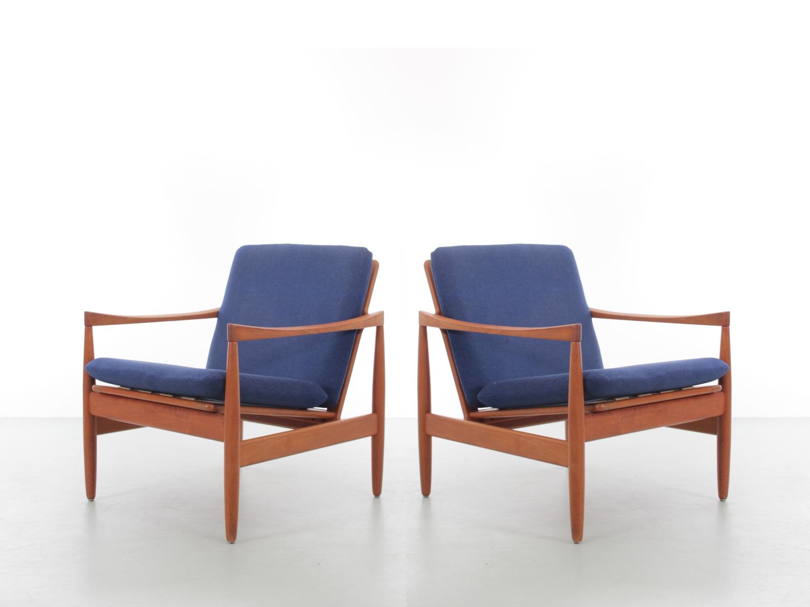 Furniture Mid Century  Modern Pair Of Lounge Chairs In Teak By Skive Møbelfabrik photo