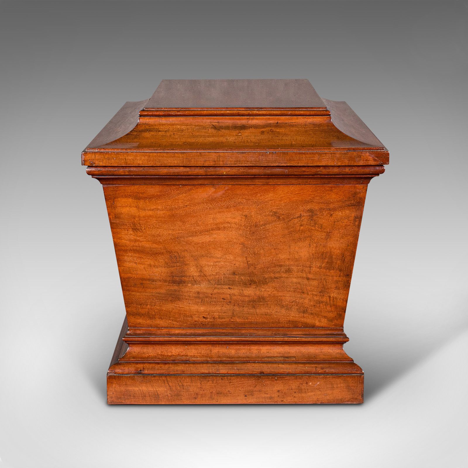 Large Antique Sarcophagus Cellarette, English, Mahogany, Wine Cooler, Regency photo for sale