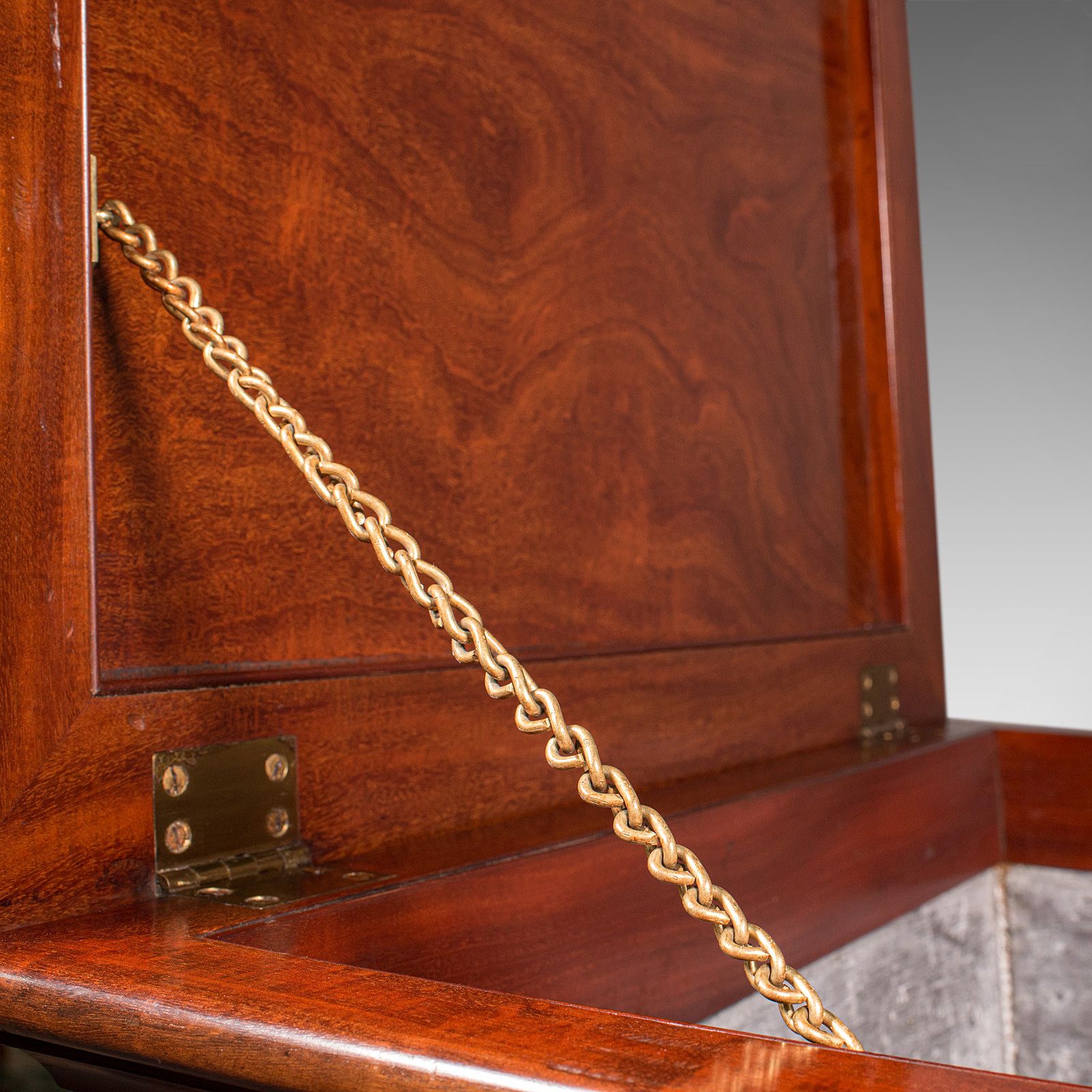 3850.0 Large Antique Sarcophagus Cellarette, English, Mahogany, Wine Cooler, Regency photo
