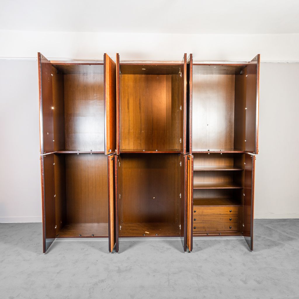 Mobile Wardrobe In 70s Vintage Modern Design Wood photo furniture