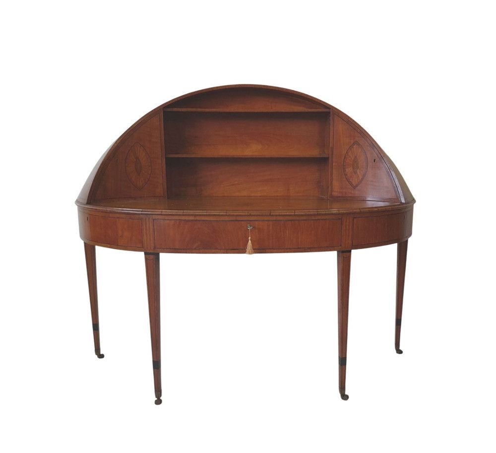 Rare 19th Century Inlaid Satinwood Sheraton Design Carlton House Desk