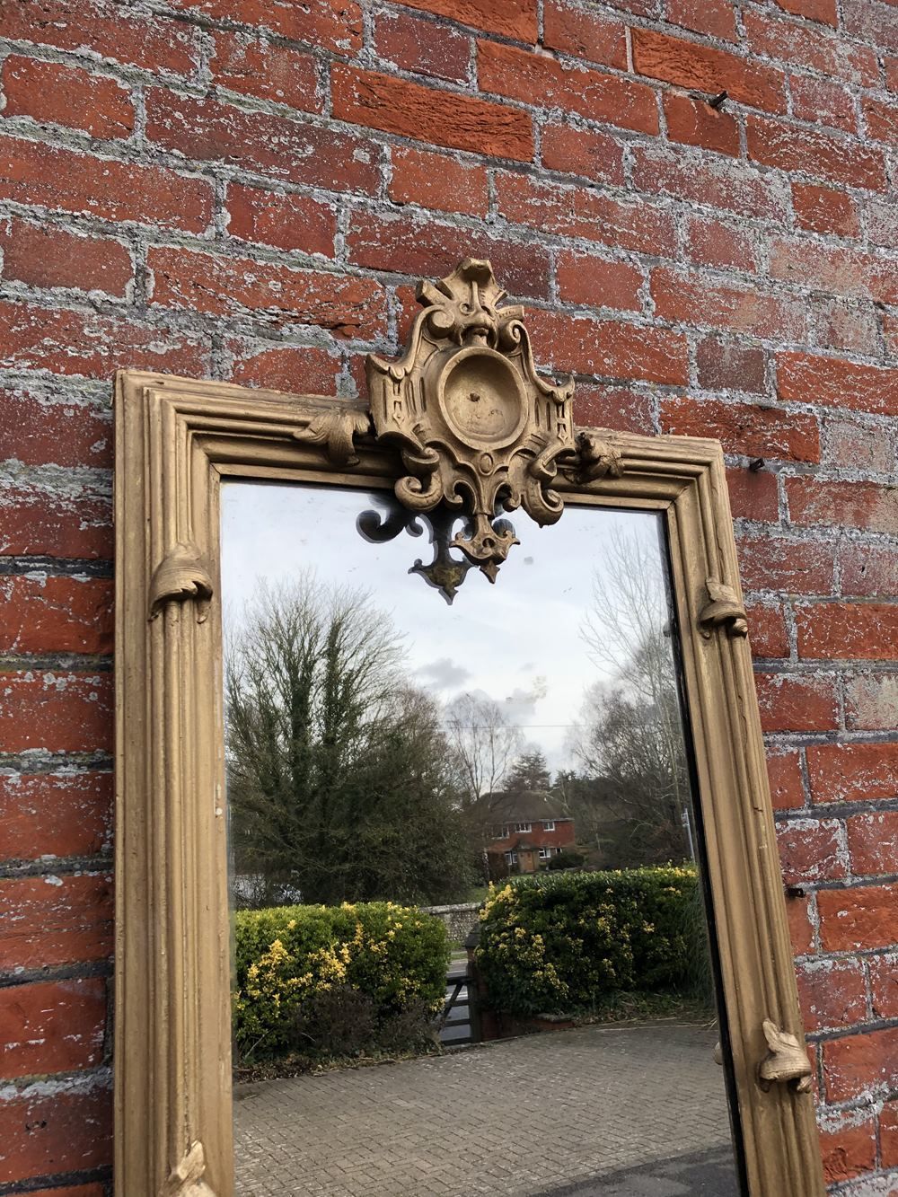 A Superb Large Antique French 19th Century Carved Wood And Gesso Orignal Gilt Pier Mirror photo Home Decor