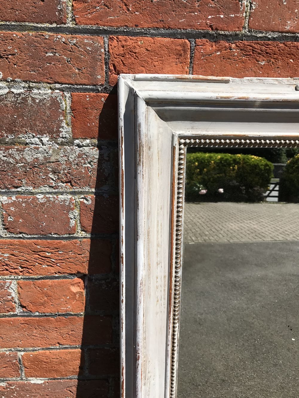 A Wonderful Highly Decorative Large Antique 19th Century French Carved Wood & Gesso Distressed Painted Mirror photo furniture