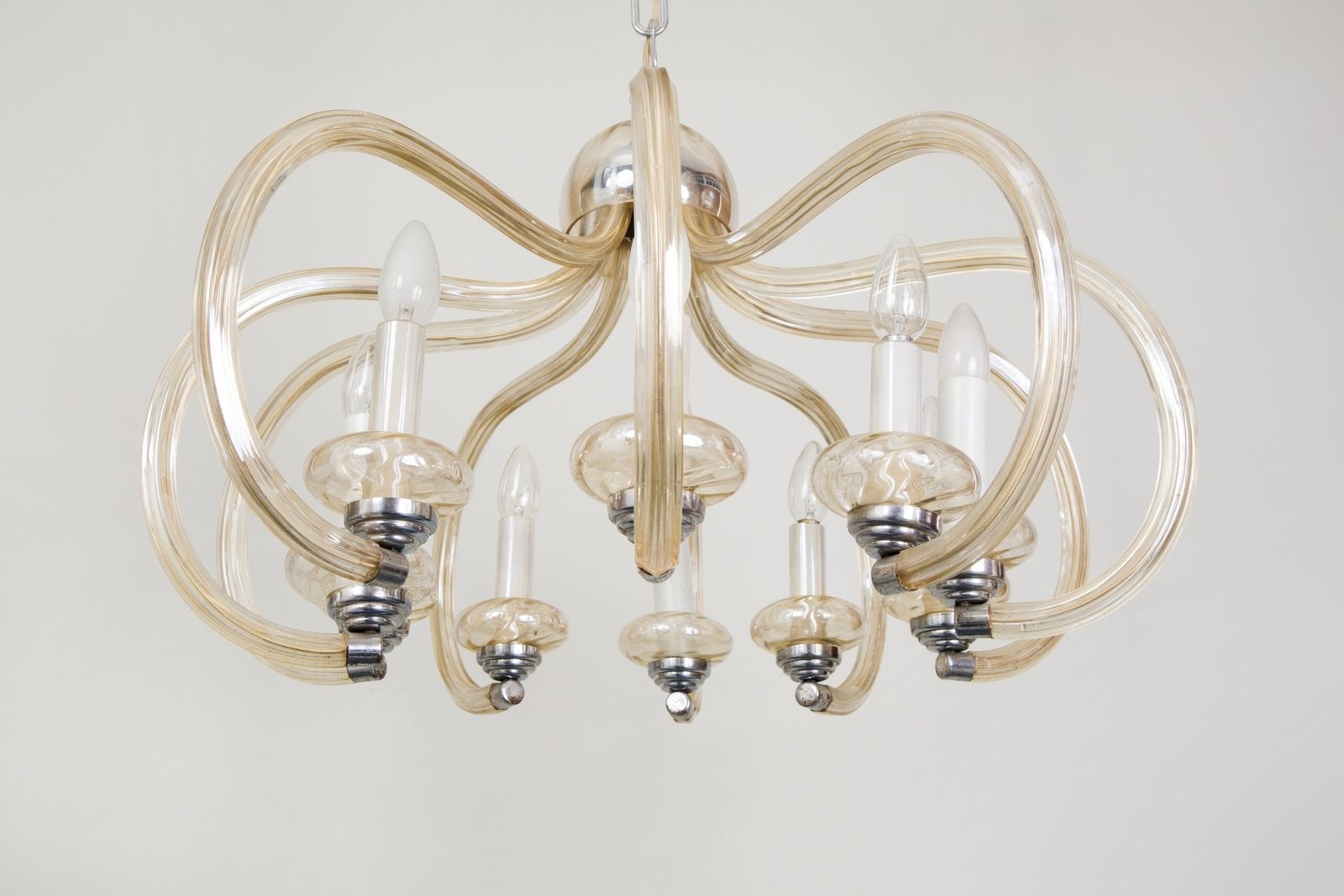 Glass Chandelier, 1920s, Made In Czechia Out Of Glass photo Lighting