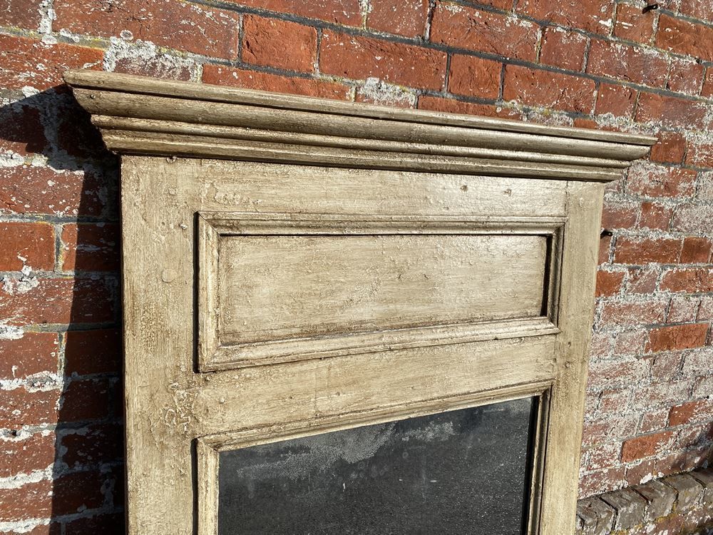 Antique 19th Century French Carved Wood Distressed Painted Mirrorr photo Home Decor