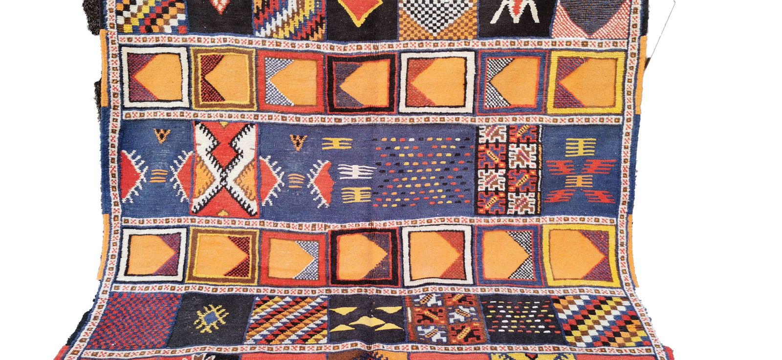 Authentic Handmade Woven Moroccan Rug  Colouful Berber  Carpet, Pure Wool Vegetable Dyes photo 1250.0