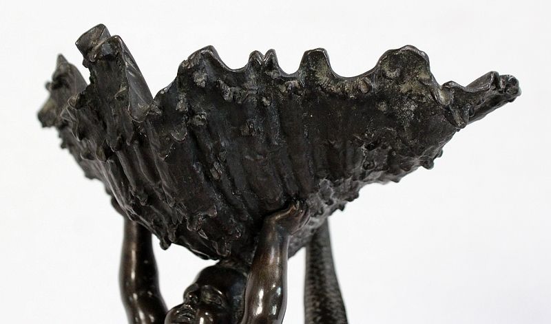photo for sale Bronze Trinket "The Child And The Dolphin"Early 19th Century