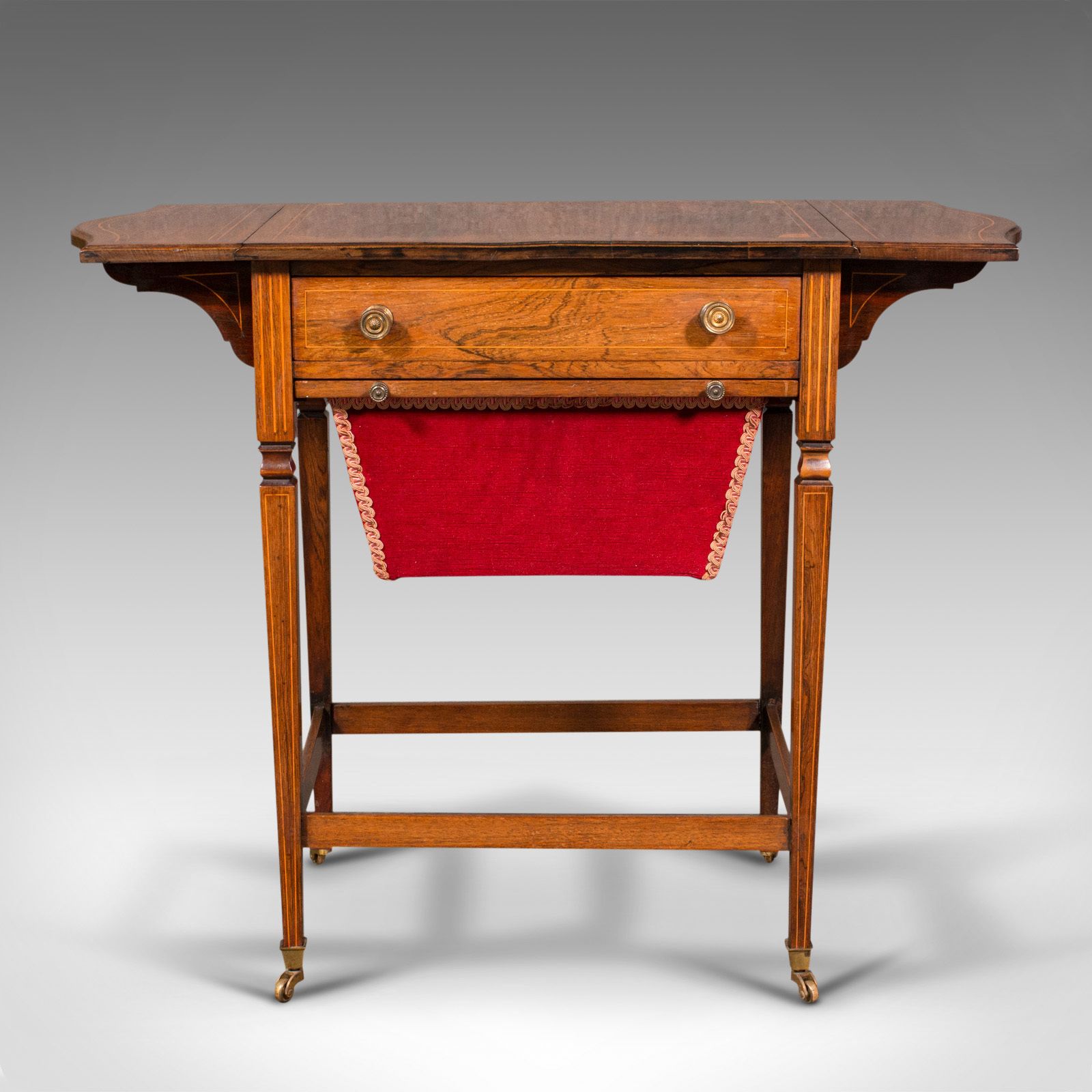 Antique Drop Leaf Sewing Table, English, Rosewood, Side, Lamp, Regency, C.1820 photo buy