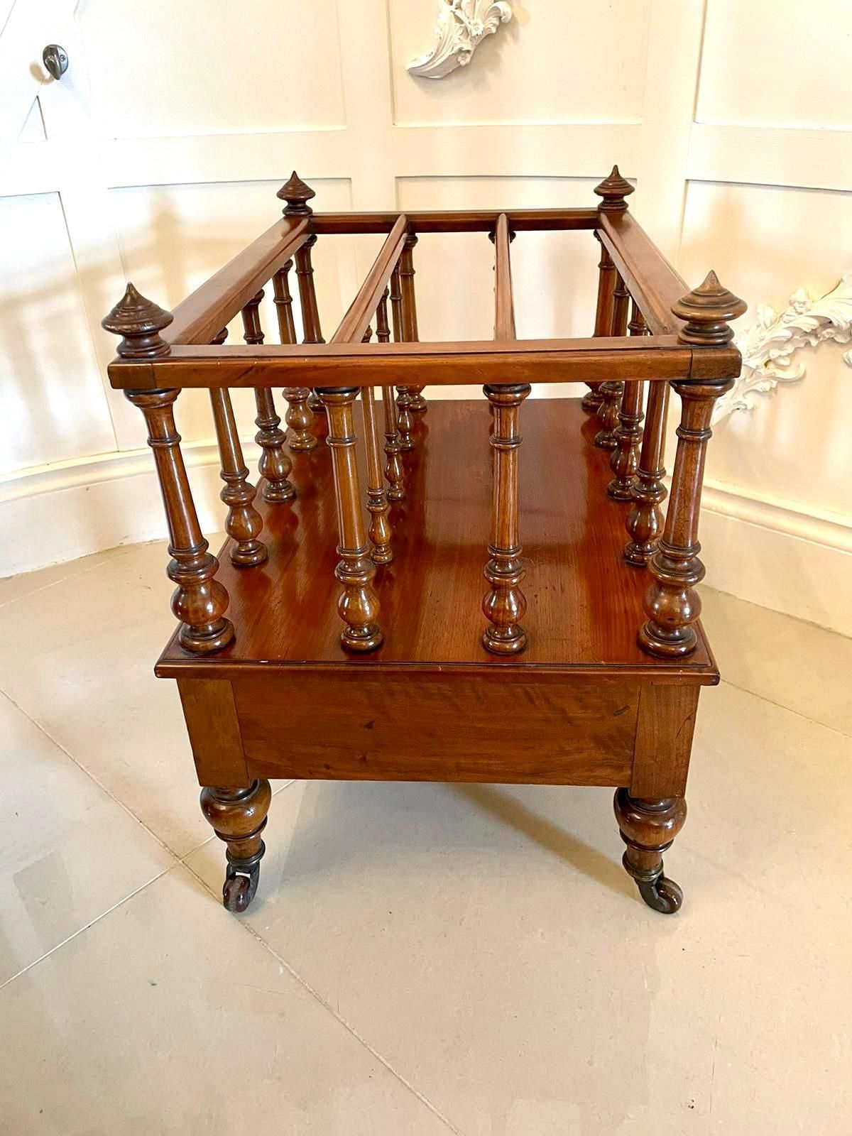 Quality Antique Victorian Figured Walnut Canterbury photo 1225.0